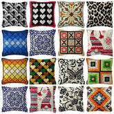 Knüpfset - Retro Geometrie Knüpfkissen‑Set